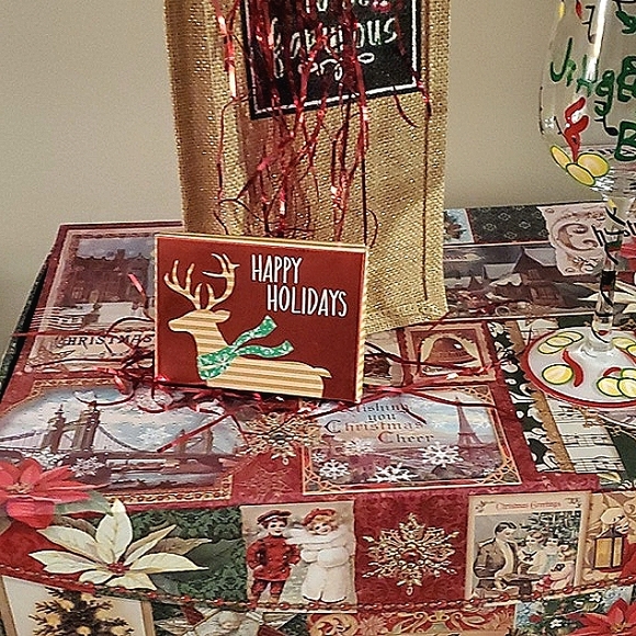 Wine Bag Filled with Goodies For Christmas - Picture 5 of 10